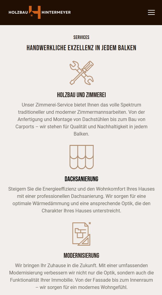 Services holzbau Hintermeyer