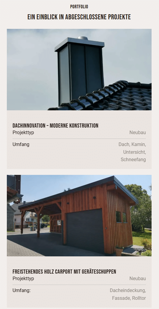 Portfolio holzbau Hintermeyer